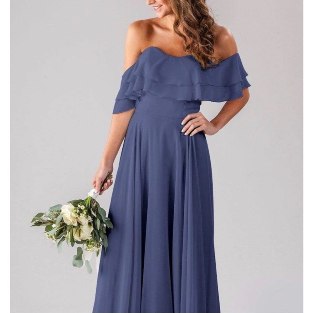 Kennedy Blue Allison dress, size 8 chiffon, Storm Color